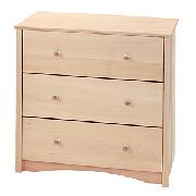 Broadway 3 Drawer Chest, Natural