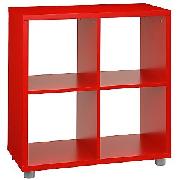 John Lewis Box Four Cube Unit, Red