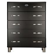 Mini Malibu 5 Drawer Chest, Black