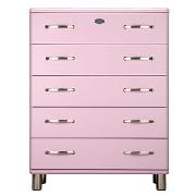 Mini Malibu 5 Drawer Chest, Pink