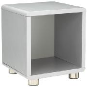 Mini Malibu Bedside Table, Silver