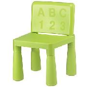 Plastic Chairs, Green, Pack of 2
