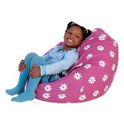 Pink Flower Bean Bag