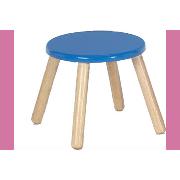 Wooden Stool - Blue