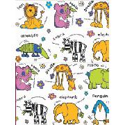 Animals Stikarounds Wall Stickers 54 Pieces