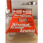 Arsenal Fc Shadow Crest Duvet Cover and Pillowcase Double Bedding