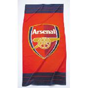 Arsenal Fc Towel 'Crest' Design Printed
