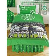 Celtic Fc Valance Sheet 'The Huddle' Design Fitted