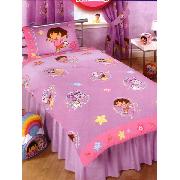 Dora the Explorer Duvet Cover and Pillowcase Swirl Design Bedding