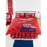 England Duvet Cover and Pillowcase 'Red 66' Design Double Size Bedding