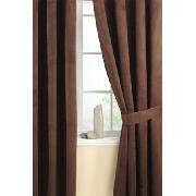 Luxury Faux Suede Curtains Chocolate Design