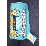 Manchester City Football Fleece Bed Throw Blanket