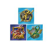 Power Rangers Wall Stickers Art Squares 3 Large Pieces Mystic Force Design