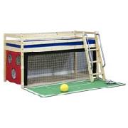 Wooden Mid Sleeper Bed Frame with Football Tent