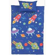 Glow In the Dark Rockets Duvet Cover Set