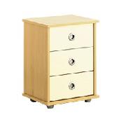 Scoop 3 Drawer Bedside Cabinet