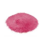 Glitter Pink Faux-Fur Rug