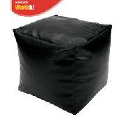 Worthit! Faux Leather Bean Cube - Black