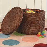 Chocolate Brown Storage Basket (With Removable Lid)