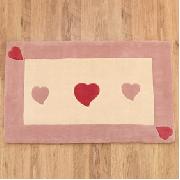 Deep-Pile Heart Rug