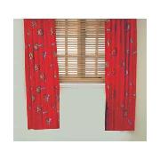 Arsenal Fc Pair of 66 x 54In Unlined Curtains - Red