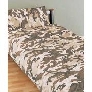 Camouflage Single Duvet Cover Set - Sand