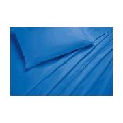 Kids Plain Dyed Single Bed Sheet Set - Blue
