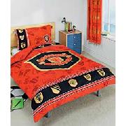 Manchester Utd Fc Shield Single Duvet Set - Red