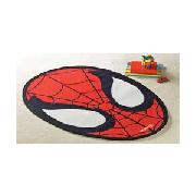 Spiderman Mask Rug - Black and Red