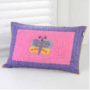 Freckles by Dorma - Butterfly Garden Standard Quilted Pillowcase