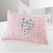 Freckles by Dorma - Hearts and Flowers Quilted Small Cushion