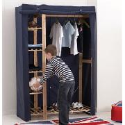 Blue Canvas Double Wardrobe