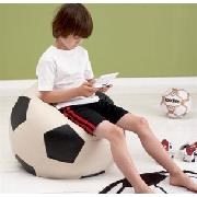 Faux Leather Football Design Beanbag