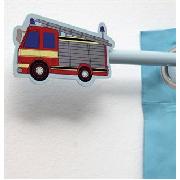 Fire Engine Curtain Pole and Finial Kit