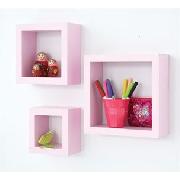 Light Pink Cube Shelves