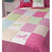 Silhouette Horses Quilted Throw