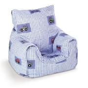 Blue Gingham Transport Bean Chair