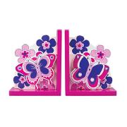 Butterfly and Flowers Bookends