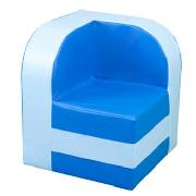 Nuvo Corner Quadrant Chair Blue/Blue