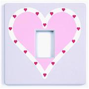 Queen of Hearts Lilac Light Switch Cover