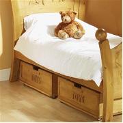 Solid Wood Pair of Under Bed Storage Drawers