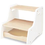 White/Whitewash Wooden Step Stool