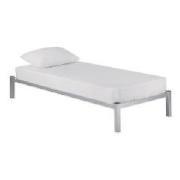 Dakota Single Bedstead, Silver Effect