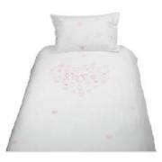 Kids' Embroidered Love Hearts Duvet Set