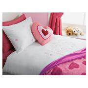Kids' Supersoft Applique Heart Cushion Twinpack