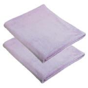 Kid's Supersoft Throw Twinpack, Lilac