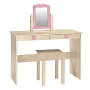 Lucy Hearts Dressing Table, White Wash