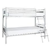 Metal Twin Bunk Bed Including 2 x 3ft Mattresses