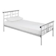 Newbury Single Bedstead, Silver Effect