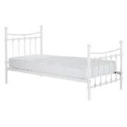 Suffolk Single Metal Bedstead, White